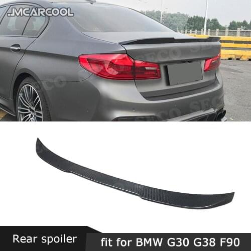 5 Series Carbon Fiber Rear Spoiler Boot Wings for BMW G30 F90 M5 Sedan 530i 540i Spoiler 2017 2018 2019