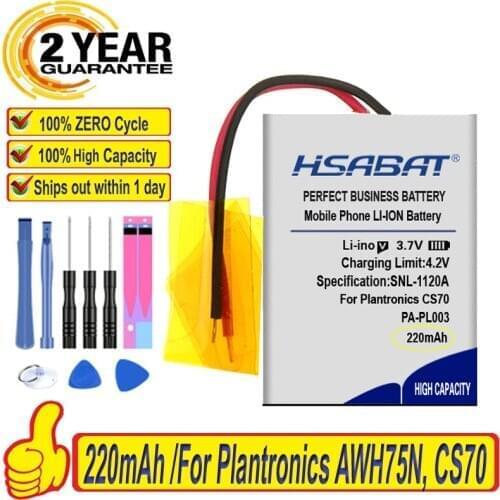 Top Brand 100% New PA-PL003 Battery for Plantronics AWH75N, CS70, CS70N, CS70-N, Savi 730, Voyager Pro, W730, WH210 Batteries