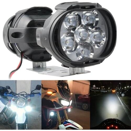 Universal Motorcycle Bright Spotlights Headlight Fog Lamp 6 LED Auto Car Auxiliary LED Headlamp Fog Light External Accessories