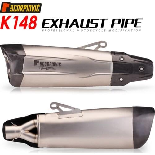 51mm tubo de escape universal ak silenciador db killer bike escape moto motocross para silenciador rc390 z900 r6 ninja400