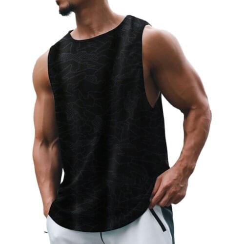 2021Summer Mens Vest Quick-drying Running Basketball Training Sports Casual Fashion Vest Men Clothing Streetwear Men Tank Tops