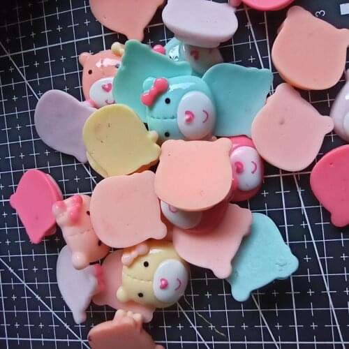 1pcs/lot resin flat back bear head 20mm Scrapbook Embellishment DIY Phone Decoration