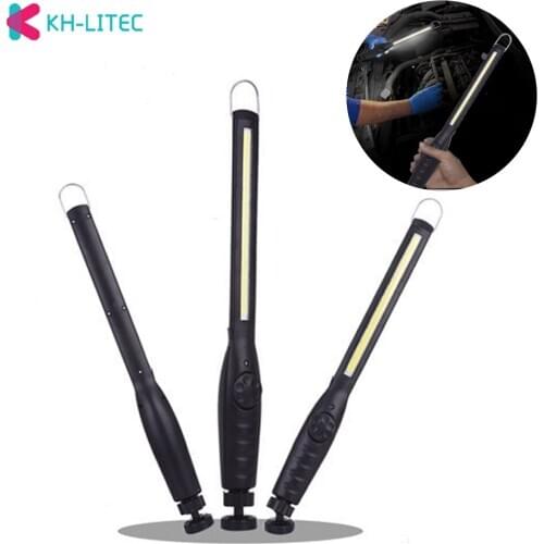 1PC Portable COB Flashlight Torch USB Rechargeable LED Work Light Magnetic COB Lanterna Hook Hanging Lamp For Car Repair Camping