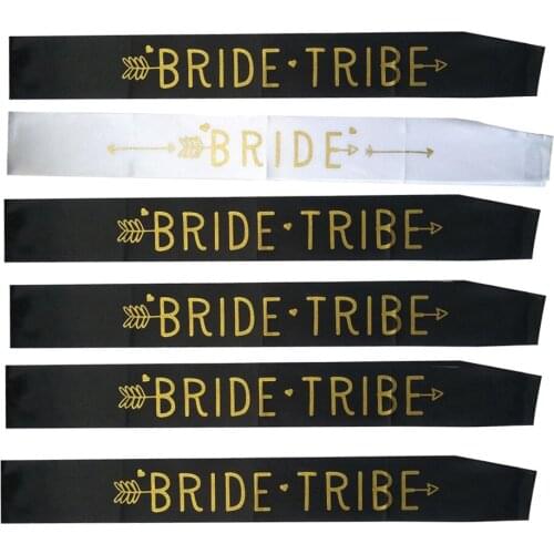 24pcs Bride Sash & Bride Tribe Satin Sash Set for Bachelorette Party Decoration