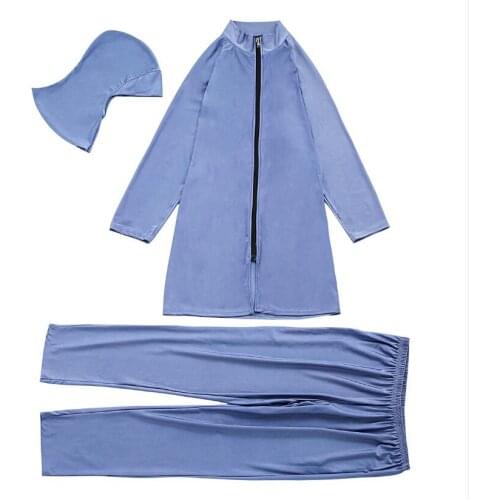 3PCS Burkini Turkey Muslim Swimsuit Woman Swimwear 2021 Plus Size Modest Bathing Suit for Women with Hijab Islamic Pareo Badmode