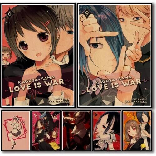 32 Designs Anime Kaguya Sama Love Is War Kraftpaper Poster HomeDecal Painting Wall Sticker for Coffee House Bar 2