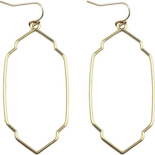 4 Colors Option Fashion Minimalism Geometric Open Earrings for Women