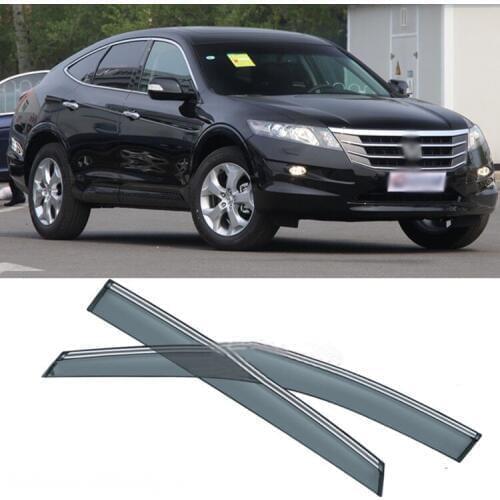 Jinke 4pcs Blade Side Windows Deflectors Door Sun Visor Shield For Honda Crosstour 2011-2013