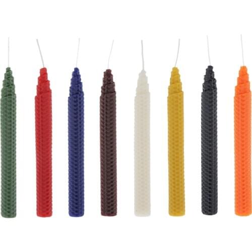 8.27Inch Black Natural Candles Long Honeycomb Taper For Wedding Home Decors