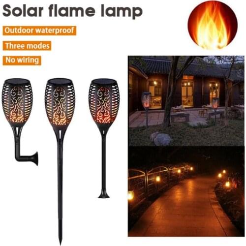 96/10/4 LEDs Solar Light Outdoor Flickering Flames Lawn Lamps Waterproof Landscape Lighting For Garden Patio Driveway Yard Lawn