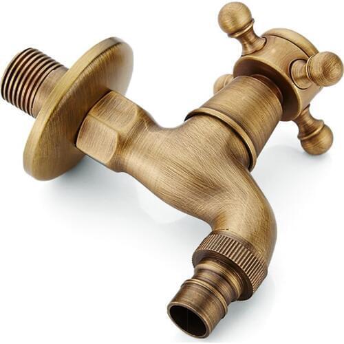 Antique Brass Long /Short Single Hole Washing Machine /Normal Faucet Single Cold Bibcock Tap Decorative Outdoor Garden Faucet