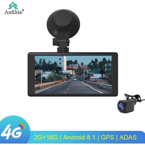4G 5 Inch 1080P Driving Recorder Car DVR ADAS Navigator Android 8.1 Dash Camera Remote Monitor 2GB+16GB GPS Navigation Free Maps