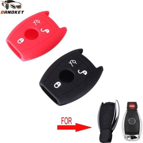 Dandkey 3 buttons Silicone Car Key Cover Case For Mercedes Benz W203 W211 CLK C180 E200 AMG C E S C Protector Case Cover