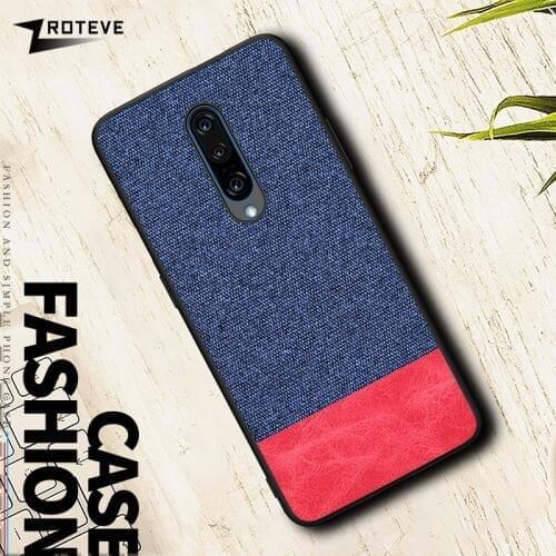 For OnePlus 7 Pro Case ZROTEVE Soft TPU Edge Canvas Back Cover Cloths Fabric Cases For OnePlus7 OnePlus 7 Pro Phone Case Cover