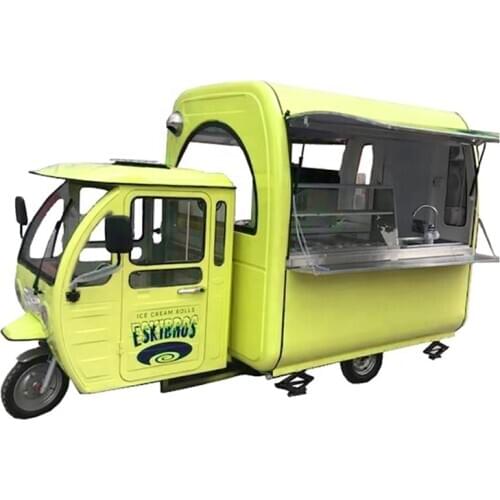 Electric Tricycle Food Truck Thailand Tuk Tuk Fry Ice Cream Roll Food Cart Ice Cream Cart Car For Fast Food