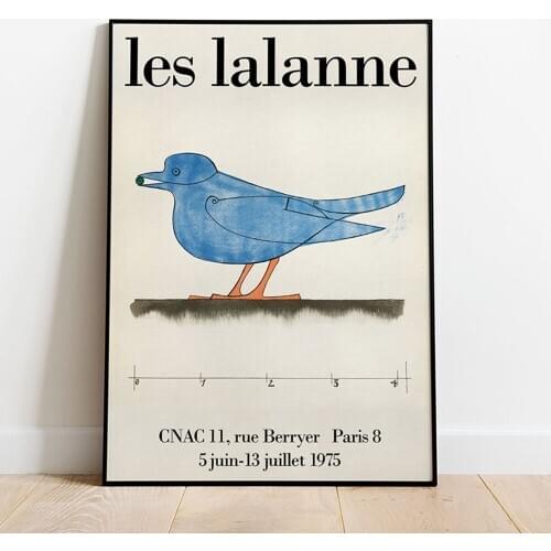Canvas HD Prints Les Lalanne Poster Wall Art Blue Bird Home Decoration Painting Modular Vintage Pictures For Living Room Frame