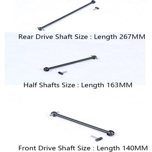 Front Rear Drive Shaft Half Shaft Set Fit for 1/5 Losi 5ive-t Rovan LT King Motor x2