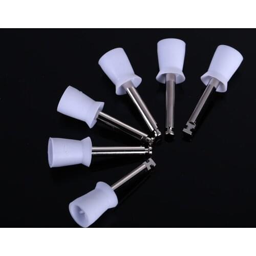 10pcs Dental Polishing Cup Tooth Polish Polishing Brush Polisher Prophy Rubber Cup Latch Dentist Tool Lab Material Shank 2.35mm