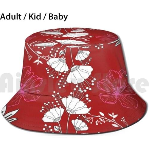 Flower Sun Hat Foldable UV Protection Wild Soul Nature Spirit Animal Blue Earth Flower Bird Rainbow Red Black Circle