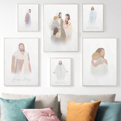 Holy Jesus Biblical Stories Christian Wall Art Canvas Painting Nordic Posters And Prints Wall Pictures For Living Room Decor