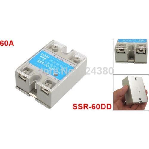 Solid State Relay SSR-60DD 60A 3-32V DC input 5-110V DC output for Temperature Contoller