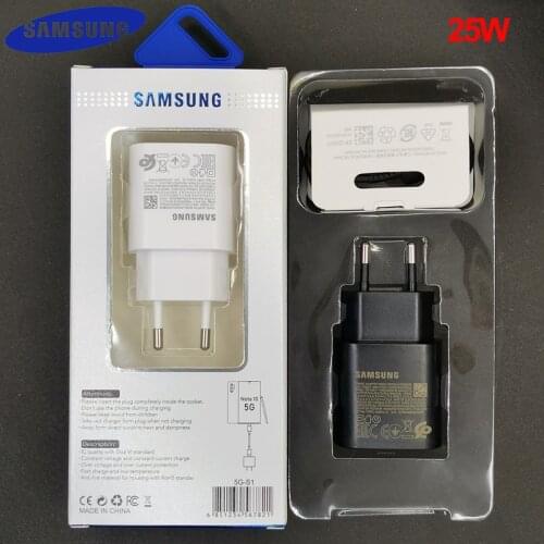 Samsung S20 Note 20 Ultra Charger EU 25W Super Fast Charging Power Adapter For Galaxy S20 Note10 Plus 10+ S20+ S20FE M51 A71 A70