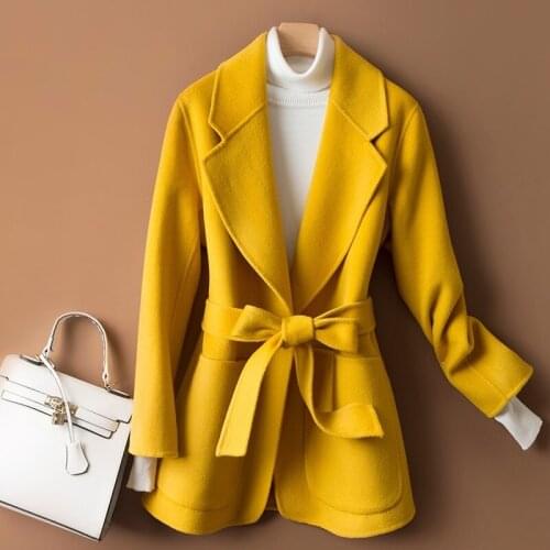 Women Wool 2020 Spring Female Jacket Double-sided Coats and Jackets Korean Coat Outwear Abrigo Mujer MRT242 YY520
