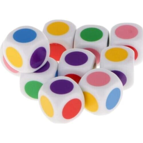 5pcs Acrylic Kids Board Game Six Sided white Color Family Party Funny Table Dices Games Educational Toys High Quality