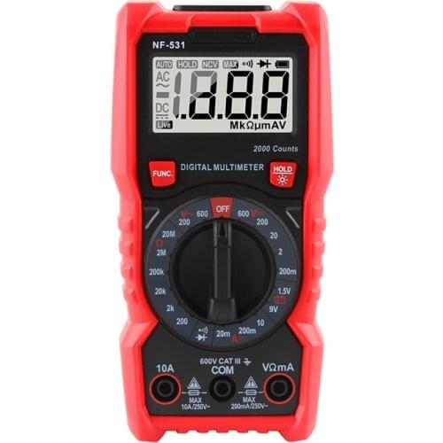 Promotion! Noyafa NF-531 True RMS Digital Multimeter Resistance Diode Professional DC Voltage Meter Tester Diode Continuity Test