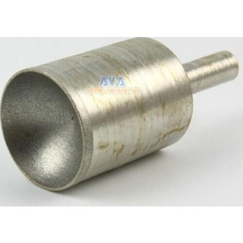 2 Pcs 21mm Diamond Mounted Point Spherical Concave Head Grinding Bit Grit 600