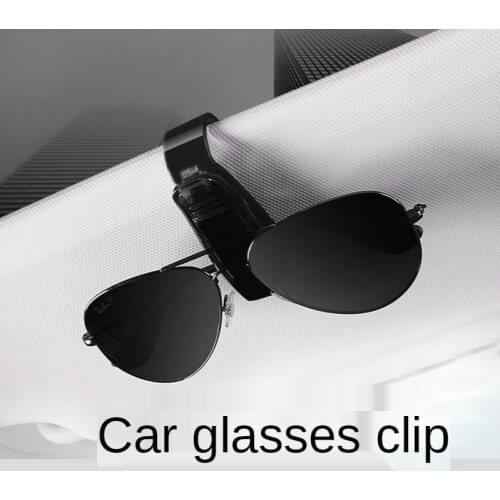Car Glasses Case Auto Sun Visor Glasses Holder Sunglasses Clip Card Ticket Holder Pen Case Clip Box Universal Accessories