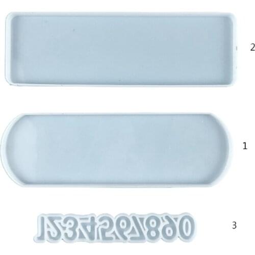 L5YD Car Stop Sign Epoxy Resin Mold Parking Card Plate Silicone Mould DIY Crafts Ornaments Decorations Casting Mold