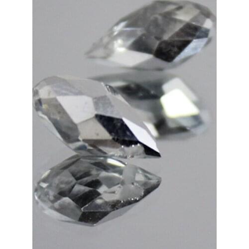 50pcs 6x12MM Clear Oval Faceted Czech Crystal Beads With Hole Briolette Teardrop Glass Beads For Jewelry Making DIY