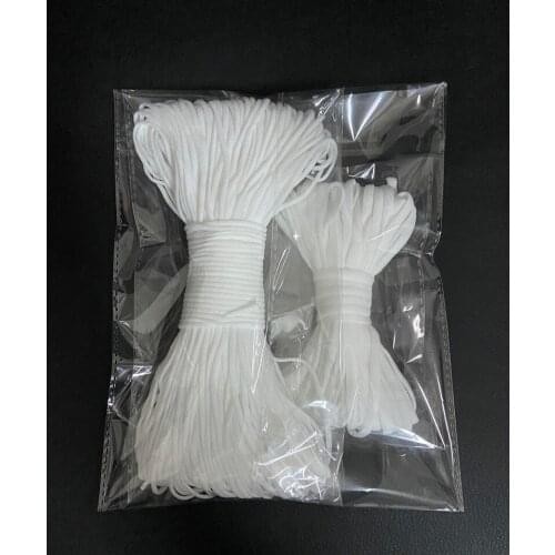 50M 3MM Black Round Elastic Band Cord for DIY Face Mask Ear Cord Belt Mouth Mask Rubber String Rope Clothing Craft Accessory