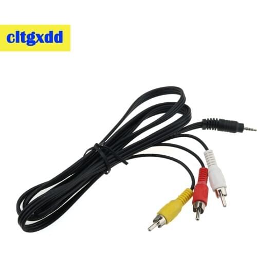 Cltgxdd 5ft/1.5m 2.5mm Jack Male Plug To 3 RCA Male Phono Audio Video AV Out Cable 4 Pole TV Lead