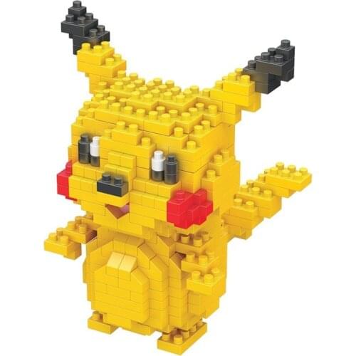 Pokemon Building Blocks Small Building Pokemon Blocks Cartoon Animal Model Particle Educational Assembling Toys Children Gifts