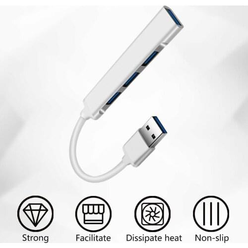 Usb 3.0 Hub Docking Station, Aluminum Alloy With 4 USB Ports For Computer Laptop Plug-and-play 4 In 1 Mini USB Docking Station