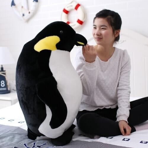 Dorimytrader Giant Simulation Penguin Plush Doll Fat Animal Stuffed Toy Pillow for Baby Present 70cm 28inch