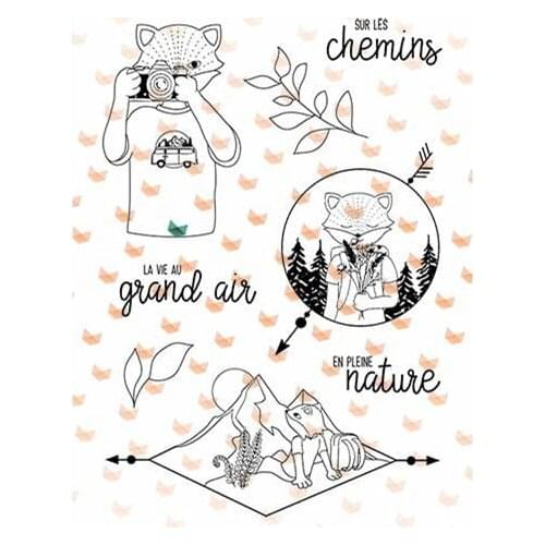 French stamp Clear Stamps for Scrapbooking Transparent Silicone Rubber DIY Photo Album Decor 0857