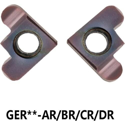 GER Small Hole Arc Grooving Carbide Inserts GER100-050AR GER120-060BR GER200-100CR GER300-150DR Turning Tools Lathe Cutter