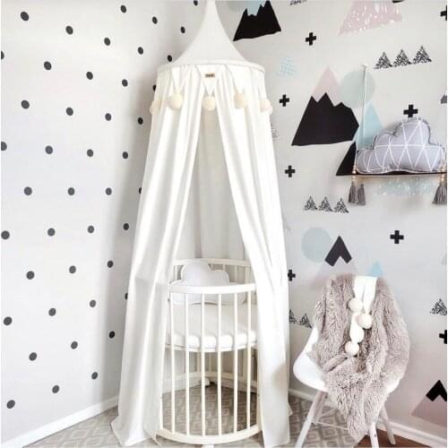 INS Children Household Hair Bulb Summer Baby Bed Nets Hanging Dome Type Nets Bed Curtain Games Tent Europe Type Style