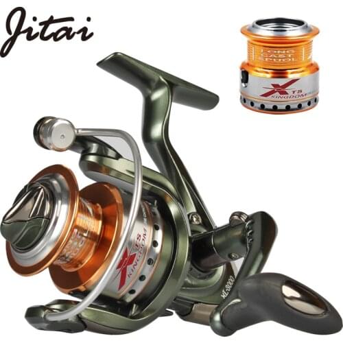 JITAI Spinning Fishing Reel with Free Spare Metal Spool 5.2:1 Gear Ratio 9+1BB Saltwater Wheel Carp Fishing Reels
