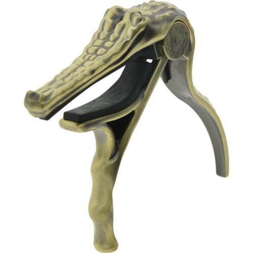 Alice Bronze Guitar Capo with Crocodile Shape Guitar Quick Release Trigger Key Clamp