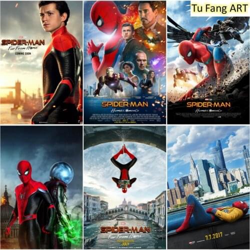 Marvel Avengers Spider-Man Canvas Painting Captain Marvel Venom Wall Art Posters and Prints Room Decor Pictures Home Decoration