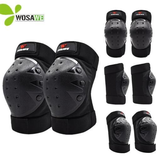 WOSAWE Adult Elbow Knee Pads Set Cycling Snowboarding Ski Skateboard Sports Brace Support Volleyball Hockey Body Protection Suit