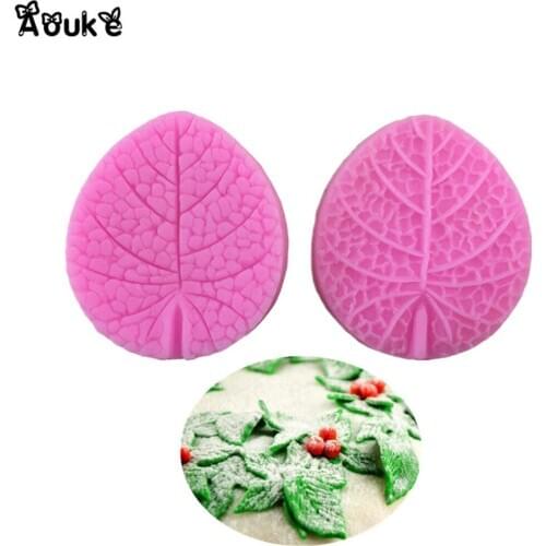 Round Leaves Liquid Silicone Mold Leaf Shape Cake Chocolate Moulds Candy Baking Molds Fondant Mould DIY Wedding Decoration Tools