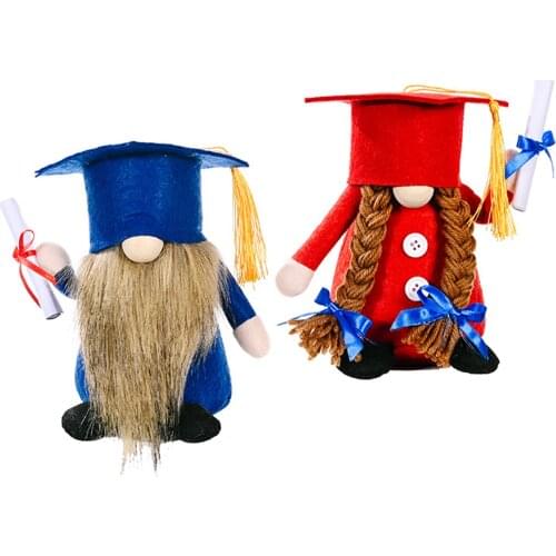 2021 Graduation Dolls Wearing Bachelor Cap Dwarf For Rudolph Faceless Doll Souvenir Gift Graduation Present