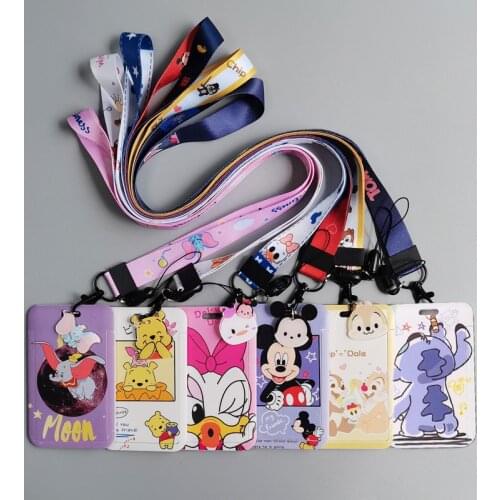 LT1015 Cartoons Mickey Mouse Dumbo Kids Cute Kids Lanyards Keychain Badge Holder ID Card Pass Lanyard for Key Rings Accessories