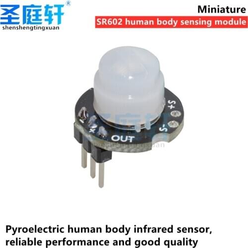 MINI Motion Sensor Detector Module MH-SR602 SR602 Pyroelectric Infrared PIR Kit, Sensory Switch Bracket for Arduino Diy