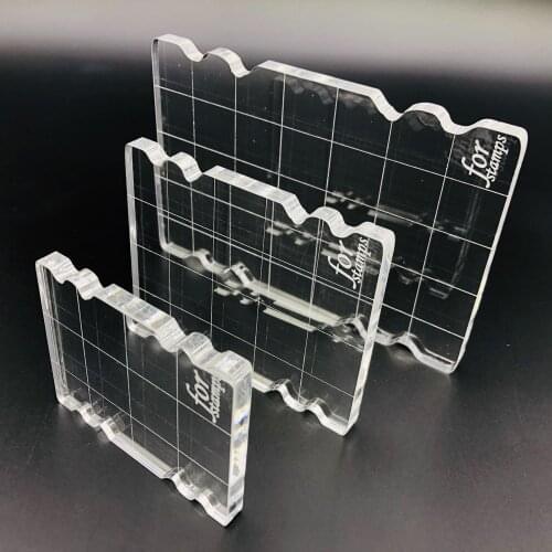 Multi-Size Stamp Block Acrylic Block Pad Accessories Clear Transpant Stamps Card Scrapbook Stamping Stickers Acrylic Sheet